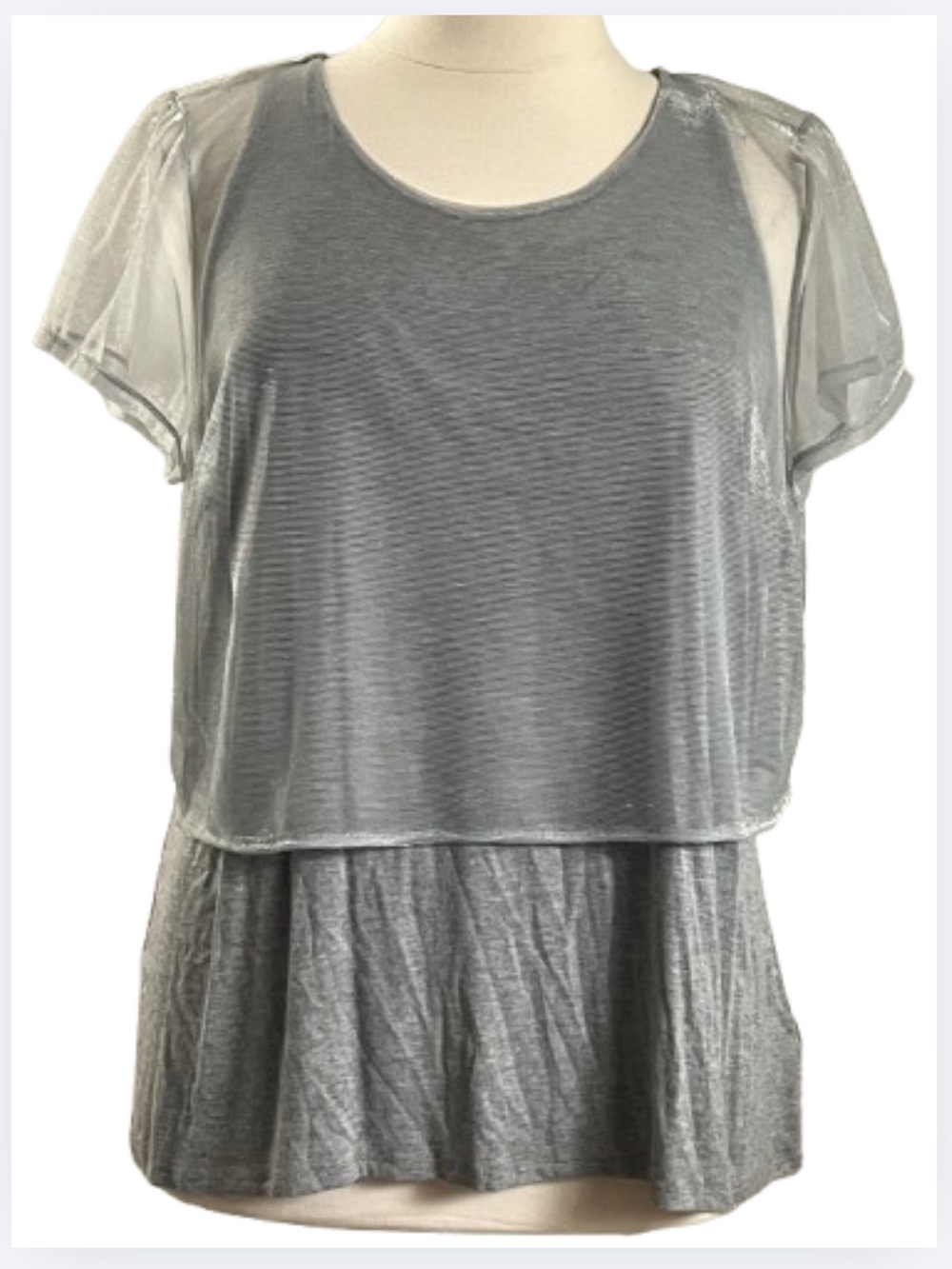 Layered Sheer Sleeve Tank